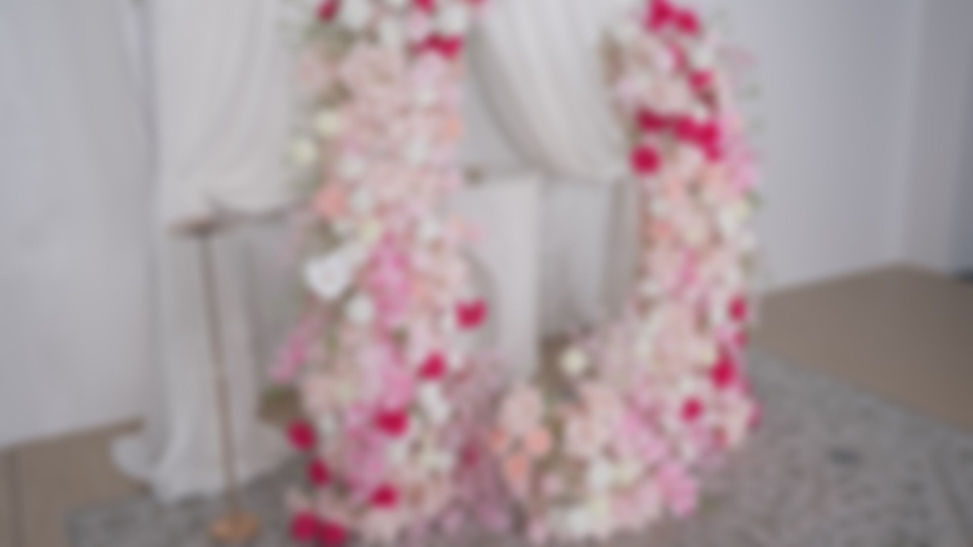 Pink And White Crocus Roses Flower Arrangement Wedding Decorations Sample video